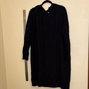 Torrid Black Cable Knit Sweater Dress